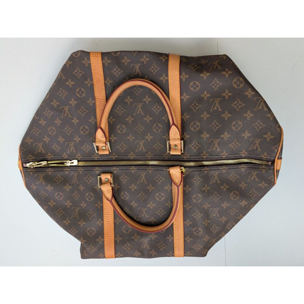 Unverified LV Monogram Keepall Style Travel Duffel Bag w/ Strap As-Is Read - Picture 2 of 15